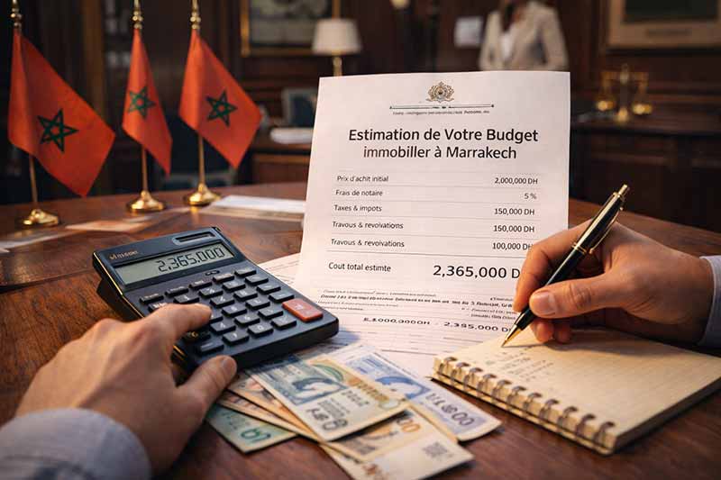 Maison haut de gamme à Marrakech pour illustrer le calcul du budget d'achat immobilier