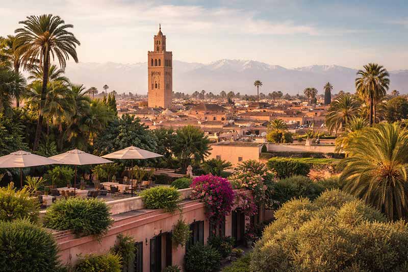 Quartier emblématique de Marrakech pour explorer les zones immobilières et comparer les secteurs